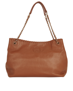 Shopping Tote, Leather, Tan, 2*